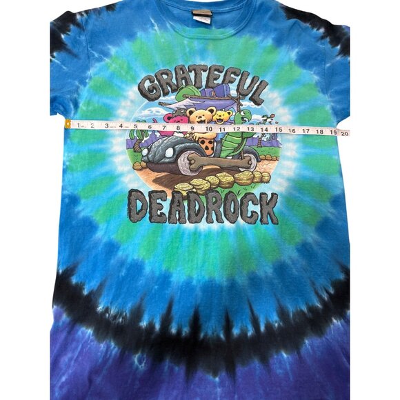 Grateful Dead Liquid Blue Deadrock Flintstones Tie-Dye T-Shirt 2009 Size M - Picture 4 of 7